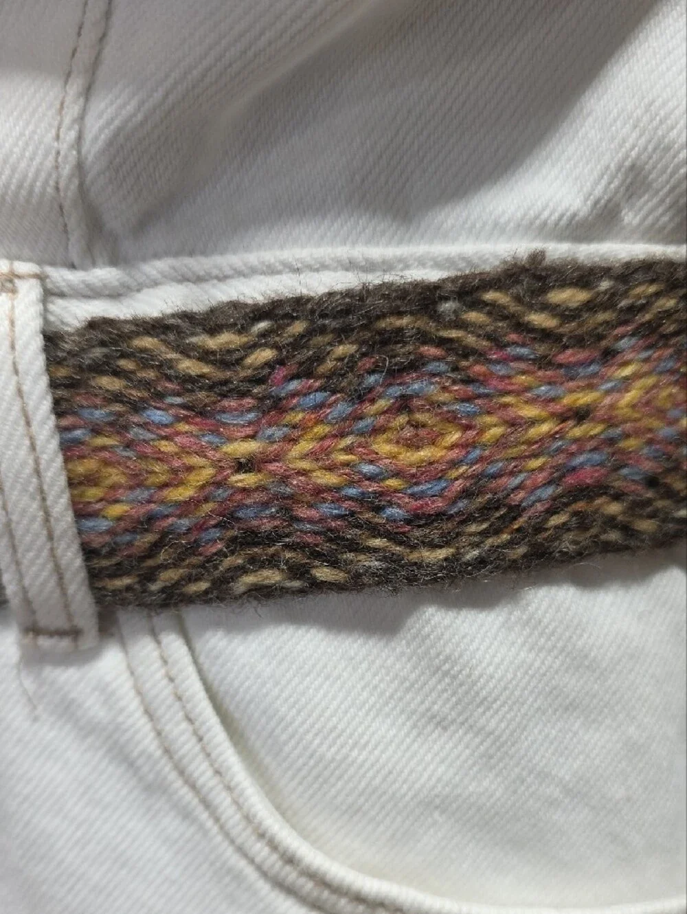 Handwoven Multicolor Tassel Belt